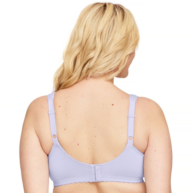Glamorise Womens MagicLift Cotton Support Wirefree Bra 1001 Lilac, 2 of 5
