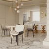 JUJABU Set of 2 Mid-Century Modern 360° Swivel Dining Chairs with PU Leather Upholstery, Ergonomic Design for Kitchen and Office - 3 of 4