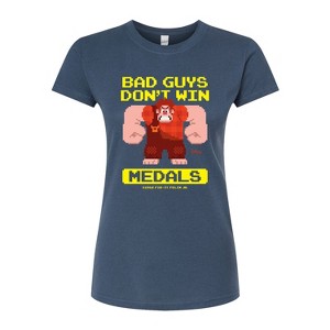 Women's - Disney - Bad Guys Don’t Win Medals Fitted Graphic T-Shirt - 1 of 2