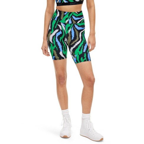 Women's Disco Zebra Green Bike Shorts - Dvf For Target Xs : Target