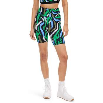 Women's Disco Zebra Green Bike Shorts - DVF for Target
