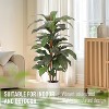 Wikineon Artificial Dracaena Plant Indoor 4 FT, Fake Tree with White Planter, Faux Yucca Silk Floor Plants Indoor, Artificial Trees for Home Office - 3 of 4