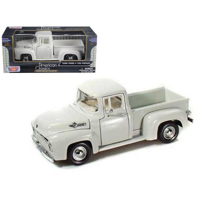 1956 Ford F-100 Pickup Truck White 1/24 Diecast Model Car by Motormax