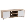 Hollywood Wood Grain TV Stand for TVs up to 55" with Doors White and Brown - CorLiving - 3 of 4