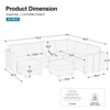 Belffin U-Shaped Modular Sectional – Storage Ottoman System & Pet-Resistant Velvet - 4 of 4