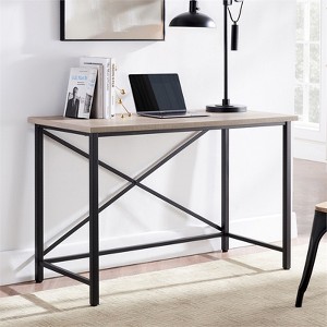 Black and Gray Oak Desk - Henn&Hart - 1 of 4