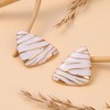 SOHI Women's Opal White The Trinity Stud Earrings - 2 of 4