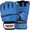 Amber Fight Gear Premium Leather Grappling Gloves – Enhanced Grip, Wrist Support, Breathable Comfort for MMA & Clinch Fighting, Blue, X-Large - 2 of 4