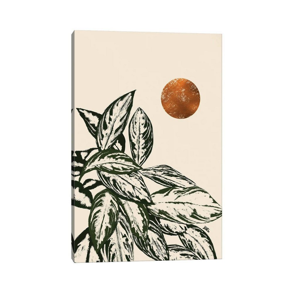 Photos - Other Decoration 18" x 12" x 1.5" Calas II  by Bria Nicole Unframed Wall Canvas - iCanvas: Modern Botanical Digital Art, Vertical Lay(Bronze)