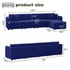 Buenhomino Modern DIY Sectional Sofa, Modular Sectional Couches for Living Room，Dark Blue Velvet - 2 of 4