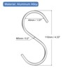 Unique Bargains Aluminum Alloy S-shaped Hanger Hooks - 2 of 4
