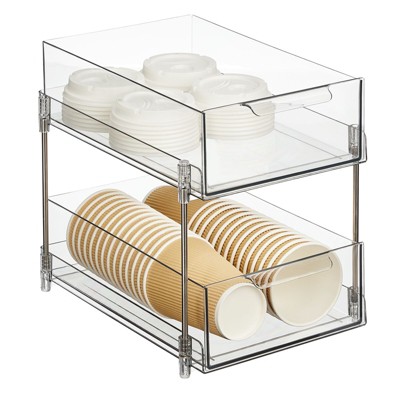 Storagebud 2-tier Sliding Under Sink Organizer - White - 1 Pack : Target