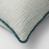 Euro 26''x26'' Textured Chambray Cotton Decorative Throw Pillow - Casaluna™ - 4 of 4