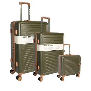 Max Studio ABS 3-Piece Hard Sided The Lisbon Luggage Set : Target