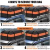 Car Rooftop Cargo Carrier Bag with Reinforced Straps,Door Hooks,Luggage Lock for SUV Truck Pickup - image 3 of 4