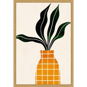 Amanti Art Peter the Plant by Eins Kubistika Canvas Wall Art Print Framed - 1 of 4