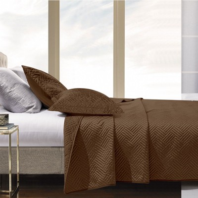 2/3 Pieces Ultra Soft Satin Quilt Coverlet Bed Set - NTBAY