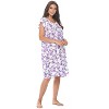 Casual Nights Women's Super Soft Yummy Nightshirt, Short Sleeve Nightgown, Night Dress with Fun Prints & Patterns - 2 of 4