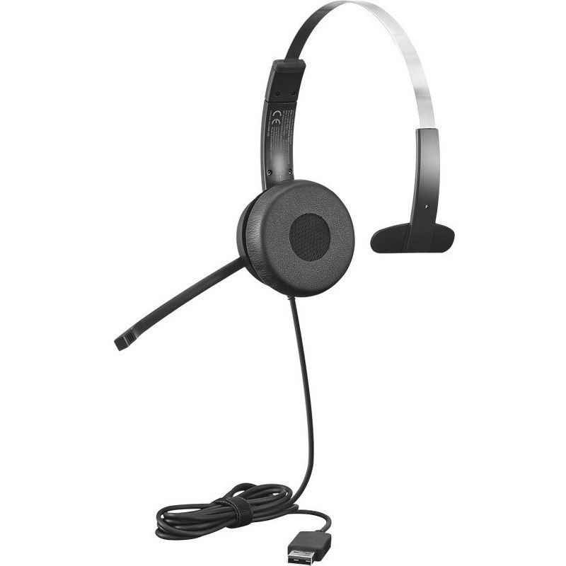 Lenovo 100 Mono USB Headset - Mono - USB Type A - Wired - 32 Ohm - 20 Hz - 20 kHz - Over-the-head - Monaural - Supra-aural - 5.91 ft Cable, 2 of 5
