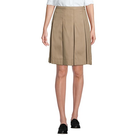 Lands' End Lands' End School Uniform Women's Solid Box Pleat Skirt Above Knee - image 1 of 2