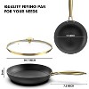 imarku,10 Inch Professional Cast Iron Skillets Nonstick Frying Pan, Frying Pans Nonstick with Lid and Stay Cool Handle, Best Gift for holiday - 2 of 4