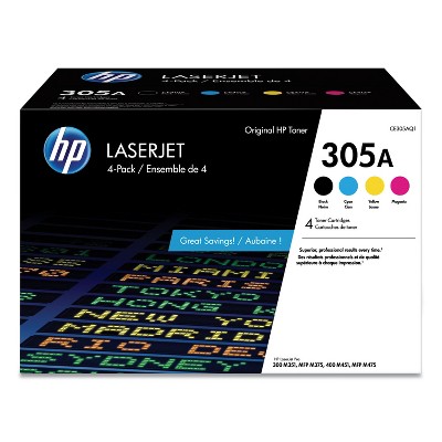 HP Inc. HP 305A(CE305AQ1) Black/Cyan/Mag/Yel Orig LaserJet Cartridges