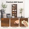 GlasFlength Decorative Bookshelf Creative and Unique Styling, Multifunctional Storage with Open Display Bookshelves, Brown, 23.8"*9.2"*63" - 4 of 4