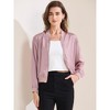 INSPIRE CHIC Women's Zip Up Long Sleeve Outerwear Casual Lightweight Jacket - 2 of 4