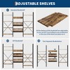 Iron Pipe and Wooden Board Four-Tier Bookshelf - Wooden Board Bookshelf, Living Room Bookshelf, Modern Bookshelf, Sturdy Iron Frame, Spacious Storage - 3 of 4