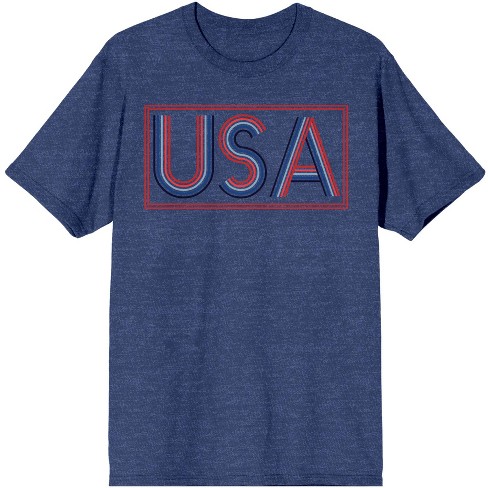 Americana Usa Men's Navy Heather T-shirt : Target