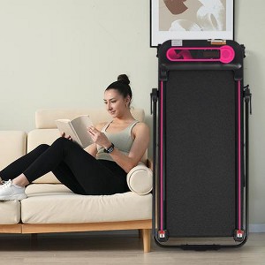 Sevobal Home Gym Equipment Folding Treadmill with Heart Rate Sensor Incline 6 Shock Absorbing for Home Living Room, Black, 49.21"*24.41"*41.73" - 1 of 4