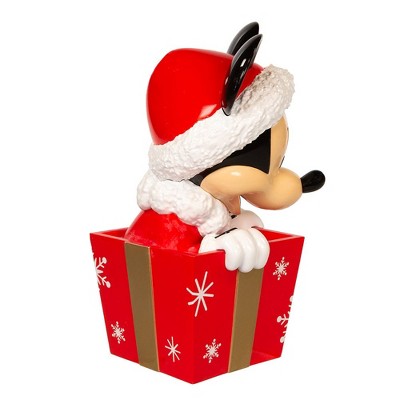 8-Inch Un-Lit Mickey Mouse in Santa Outfit Tree Topper