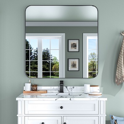 Organnice Aluminum Frame Bathroom Vanity Mirror with Clear Glass