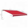 VisioGear Retractable Awning, 12'*10' Patio Awnings with Manual Crank Handle for Deck, Yard, Red, 141.7"*96.5"*59.1" - 3 of 4