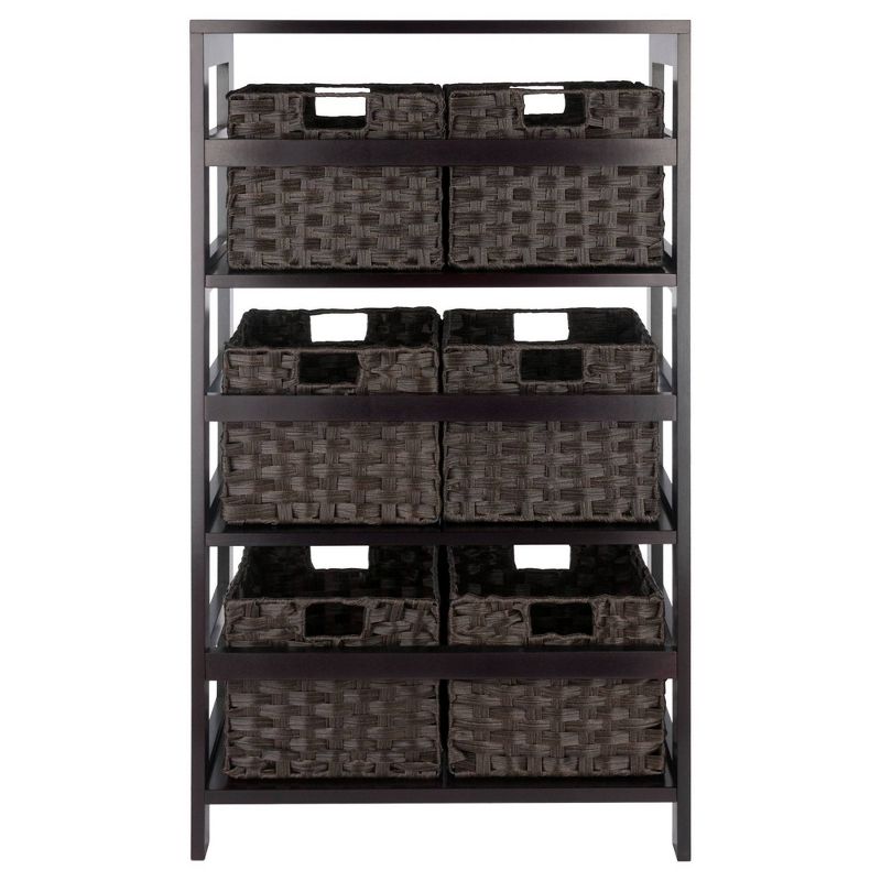 42&#34; 7pc Leo Storage Shelf with Baskets Espresso/Chocolate - Winsome, 5 of 16