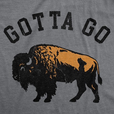 Мужские футболки Crazy Dog T-Shirts, Inc. Mens Funny T Shirts Gotta Go Buffalo Sarcastic Tee For Men - Crazy Dog Men's T Shirt for Animal Lovers Dark Grey M — фото 2