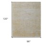 Yellow and Ivory Abstract Hand Woven Area Rug - 3 of 4