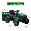 12V Kids Ride On Tractor with Trailer, Electric Farm Vehicle with Remote Control, Dual Motors, LED Lights, Music & Engine Sounds, for Ages 3-7 - 2 of 4
