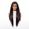 Jessie's Wig Long Straight Wig Heat Resistant Daily Party Costume Middle Part Synthetic Hair Shiny Brown 13x6 Lace Wigs 28 Inch 1 Pc/Pack - 4 of 4