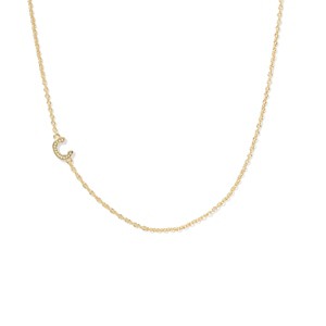 Kendra Scott 14K Gold Over Brass Mini "C" Initial Pendant Necklace - Gold - 1 of 3
