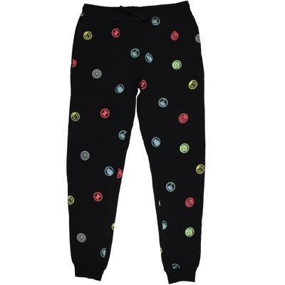 Marvel Men's All Over Print Marvel Circle Logo Lounge Jogger Pajama Pants