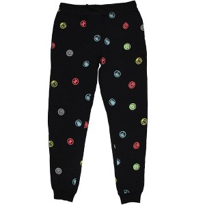Marvel Men's All Over Print Marvel Circle Logo Lounge Jogger Pajama Pants - 1 of 4