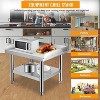 Equipment Grill Stand Table, 220 lbs Bottom Shelf | Adjustable Legs with 2" Edge Baffle | Ideal for Commercial Kitchens, Hotels, and Homes - 2 of 4