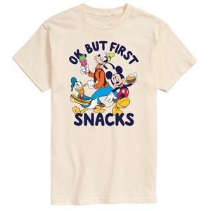 Men's - Disney - Ok But First Snacks Short Sleeve Graphic T-Shirt - 1 of 4