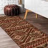 Farmhouse Rustic Medallion Power-Loomed Living Room Bedroom Entryway Indoor Area Rug or Runner by Blue Nile Mills - 2 of 4