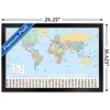Trends International World Map 2023 Framed Wall Poster Prints - 3 of 4