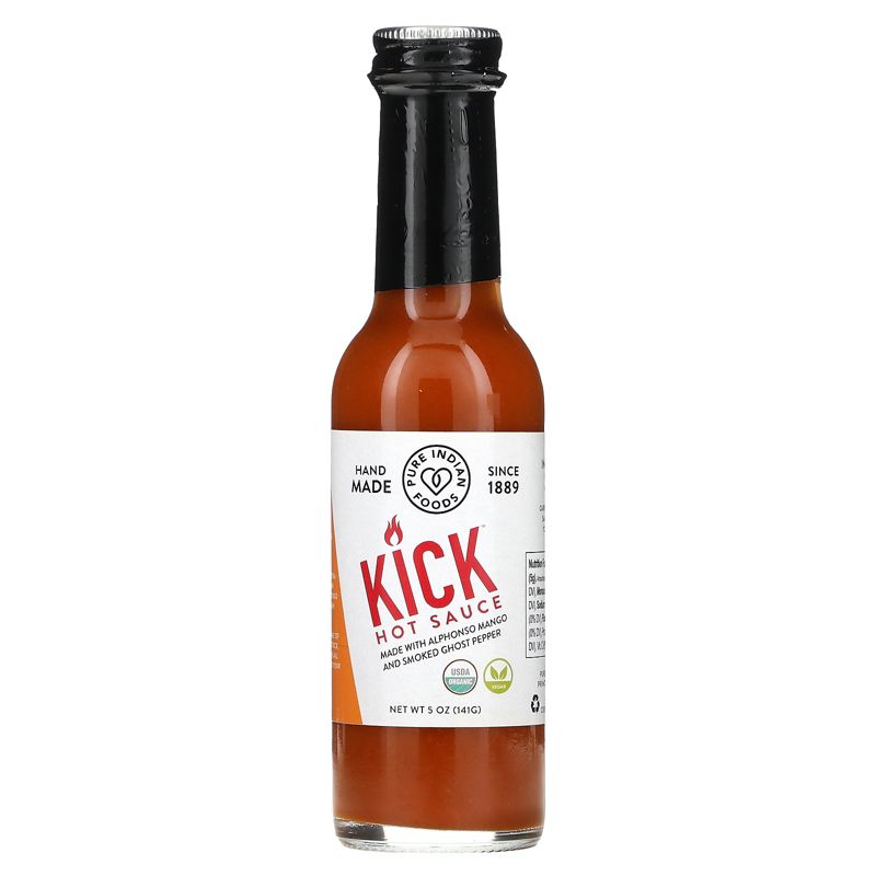 Pure Indian Foods Kick Hot Sauce, 5 oz (141 g), 1 of 3