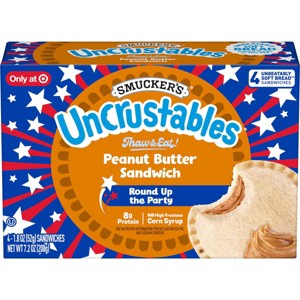 Smucker's Uncrustables Frozen Peanut Butter Sandwich - 7.2oz/4ct - 1 of 4