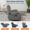 TackView Massage Recliner Chair with Heat & Vibration, 360° Swivel Rocker with Cup Holders & Side Pockets, Chenille Fabric for Living Room - 4 of 4