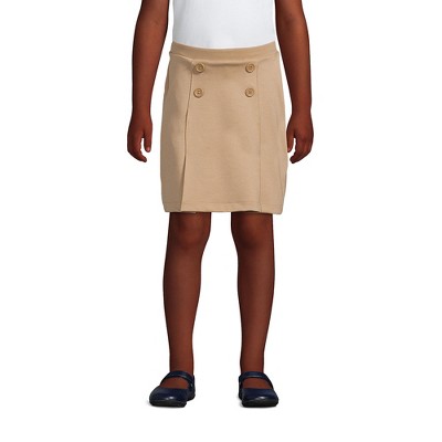 Lands' End Lands' End School Uniform Kids Ponte Button Front Skort